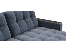 Босс Макс угловой диван Велюр Роял синий