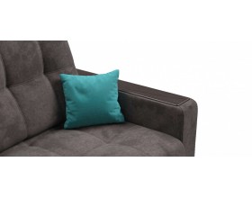 Босс двухместный диван Велюр Алькантара серый