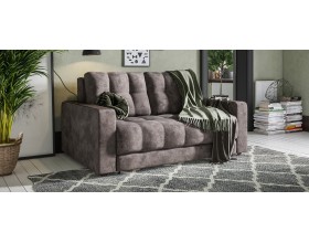 Босс двухместный диван Велюр Алькантара серый