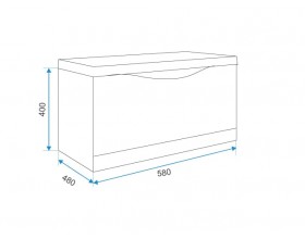 Тумба Этюд 58 П 1 в.я. Белый глянец