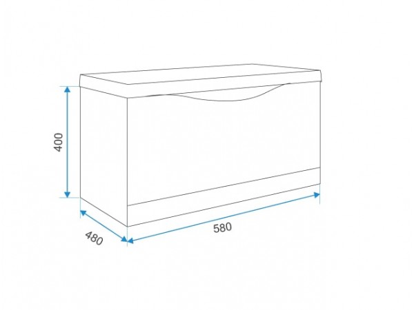 Тумба Этюд 58 П 1 в.я. Белый глянец