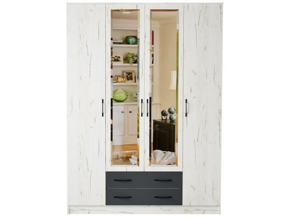 Шкаф Квадро Беатрис Крафт белый-Антрацит Шкаф Квадро Беатрис Крафт белый-Антрацит