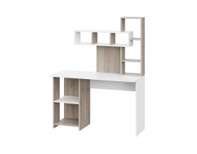 Стол компьютерный Олимп дуб крафт серый/белый