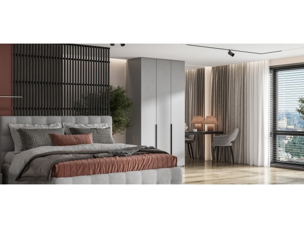 Шкаф BOSS STANDART 120 - 3Д Шиншилла серая