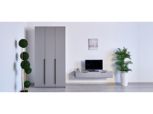 Шкаф BOSS STANDART 120 - 3Д Шиншилла серая