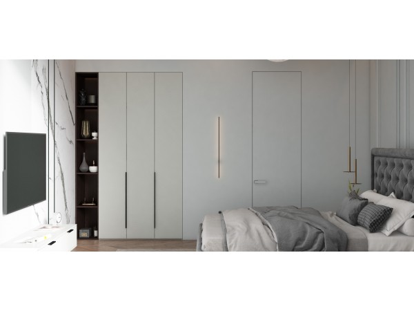 Шкаф BOSS STANDART 120 - 3Д Шиншилла серая