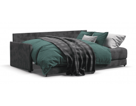 Босс Лофт диван Велюр Алькантара серый