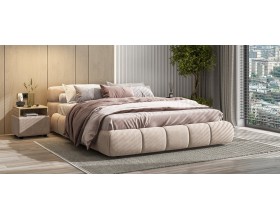 Босс Дрим Кровать+ПМ 160*200 Велюр Монолит латте