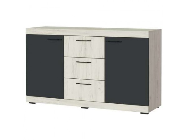 СОНАТА Комод КС-1500 Крафт белый-Антрацит СОНАТА Комод КС-1500 Крафт белый-Антрацит