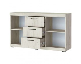 СОНАТА Комод КС-1500 Крафт белый-Антрацит