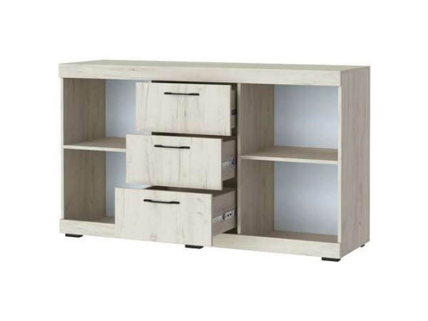 СОНАТА Комод КС-1500 Крафт белый-Антрацит СОНАТА Комод КС-1500 Крафт белый-Антрацит