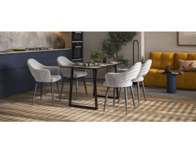 Стул ОРИЕНТ Velutto серый, черный