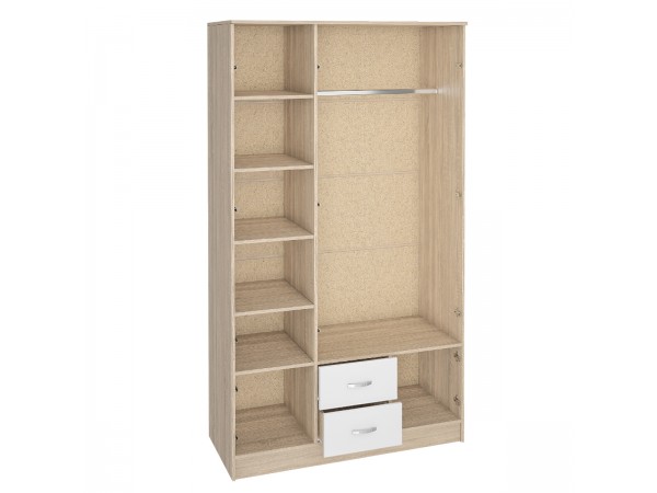 Шкаф 3-створчатый Ронда Шк-3 Дуб сонома/белый 