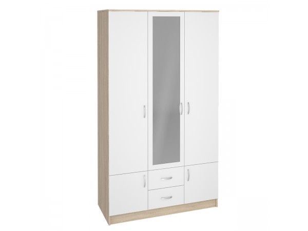 Шкаф 3-створчатый Ронда Шк-3 Дуб сонома/белый 