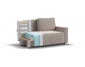 Норд двухместный диван Велюр Монолит латте