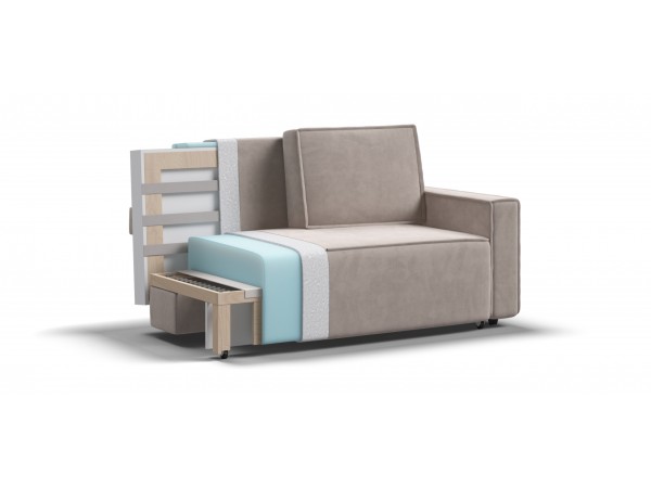 Диван NORD Compact велюр Monolit латте