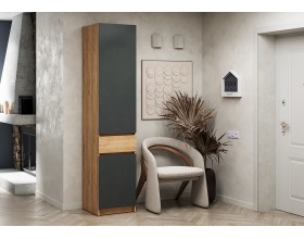 Шкаф Стоуби ШК-500 Дуб крафт золотой/серый графит