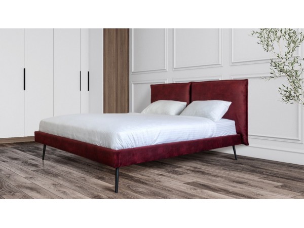 Мягкая кровать «Сильвия» 1,6 Бордо