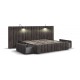 Кровать BOSS INFINITY 180*200 велюр Alkantara Серый