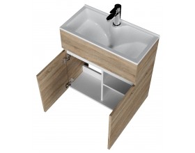 Тумба с раковиной Mira 60Н 2д. Дуб Сонома