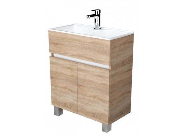 Тумба с раковиной Mira 60Н 2д. Дуб Сонома Тумба с раковиной Mira 60Н 2д. Дуб Сонома
