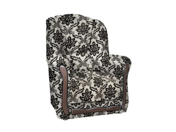 Анна-1 кресло (рогожка вензель коричневый)