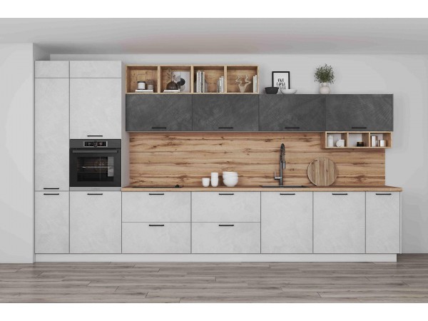 Кухня «Фенис» Палм Лайт +Палм Грей 4,2м 