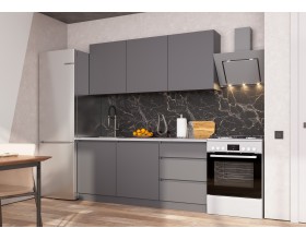 Кухонный гарнитур Айден 1,8 серый графит/серый графит