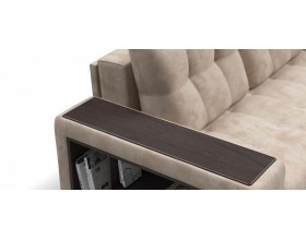 Босс ХЛ угловой диван Велюр Алькантара пепел