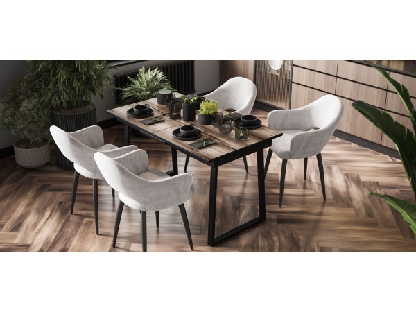 Стул ОРИЕНТ Velutto сталь, черный