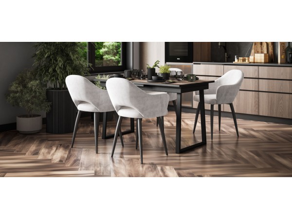 Стул ОРИЕНТ Velutto сталь, черный