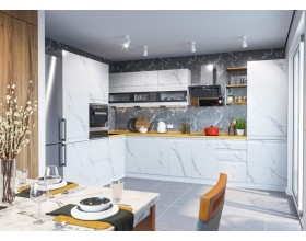 Кухня Вариант фасада Скала Мрамор Арктик 2,2*3,2м 