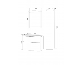 Зеркало Glass 60*80 Wood