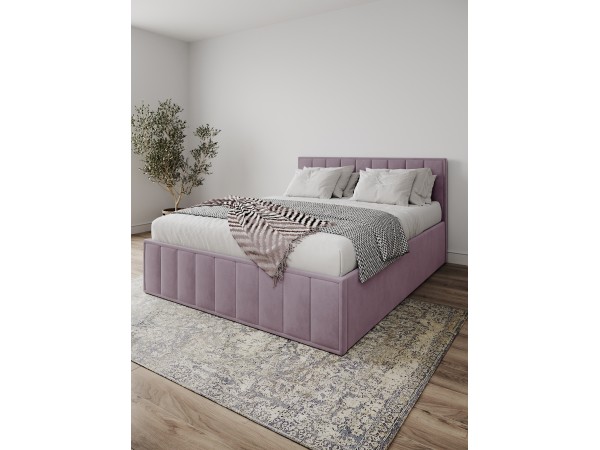 Мягкая кровать «Лана» Пудра