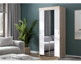 Шкаф-купе Бассо 1,0 м Дуб сонома/Белый гладкий