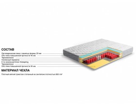 Матрас Комфорт-Спектр в чехле Кулер в скрутке