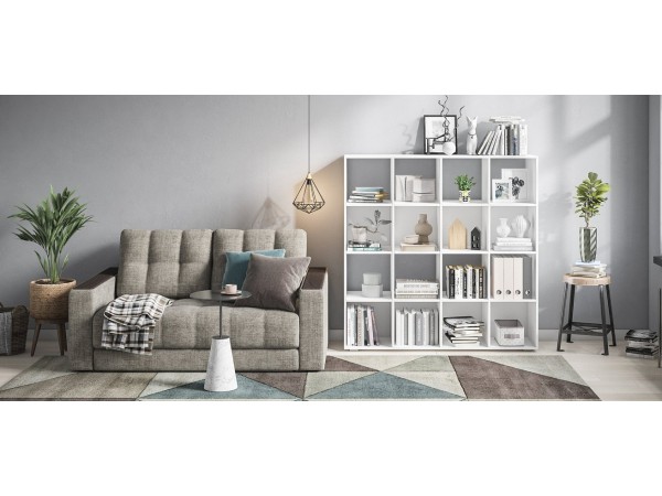 LUX Стеллаж 4х4 Белый снег