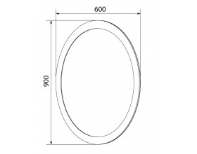 Зеркало Arrondi/Bonne 60 White