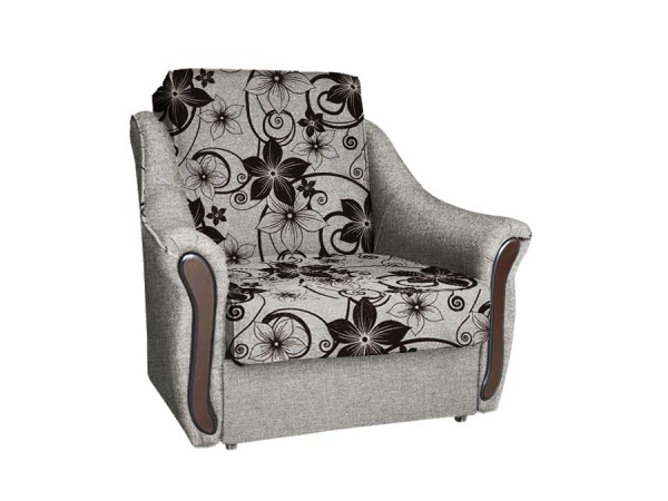 Кресло-кровать Виктория механизм аккордеон (рогожка цветок крупн коричневый/рогожка бежевый) Кресло-кровать Виктория механизм аккордеон (рогожка цветок крупн коричневый/рогожка бежевый)