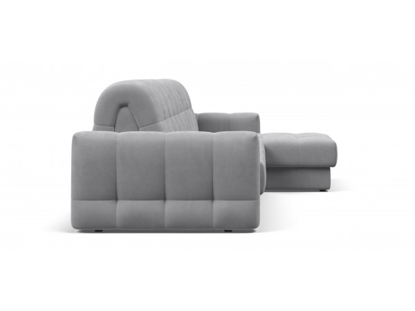 Угловой диван BOSS Sleep 160 велюр Monolit сталь