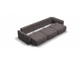 Кинг Макс диван Велюр Алькантара серый