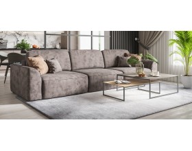 Кинг Макс диван Велюр Алькантара серый