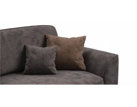 Кинг Макс диван Велюр Алькантара серый