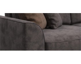 Кинг Макс диван Велюр Алькантара серый