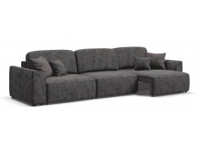 Кинг Макс диван Велюр Алькантара серый