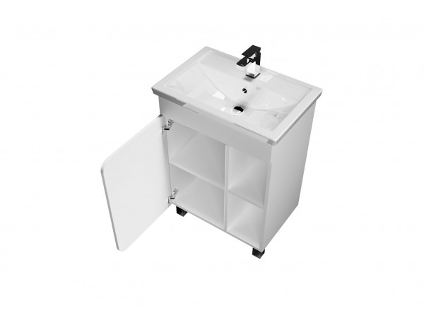 Тумба Nuvo 60Н 1д. Белый глянец