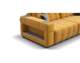 Босс ХО диван Велюр Монолит желтый