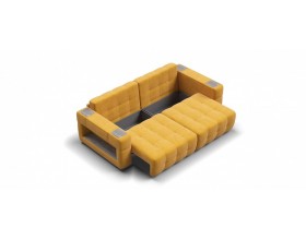 Босс ХО диван Велюр Монолит желтый