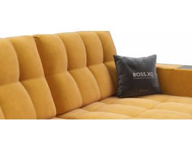 Босс ХО диван Велюр Монолит желтый