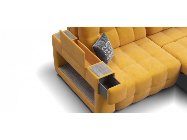 Диван BOSS.XO велюр Monolit маст / WOOD Rock